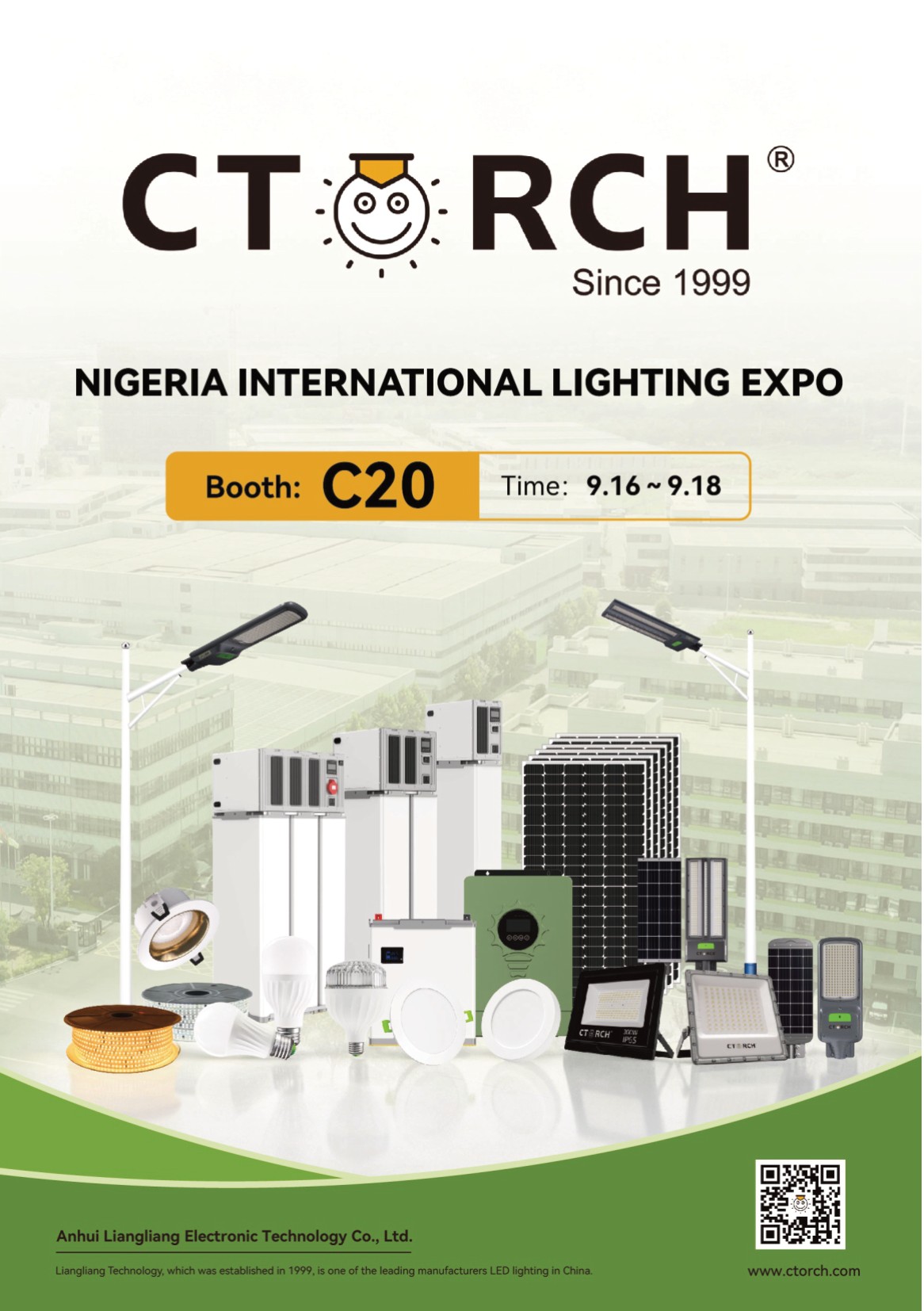 Nigeria International Lighting Expo 2026 — page 4: CTORCH — Anhui Liangliang Electronic Technology Co., Ltd. (Booth C20)