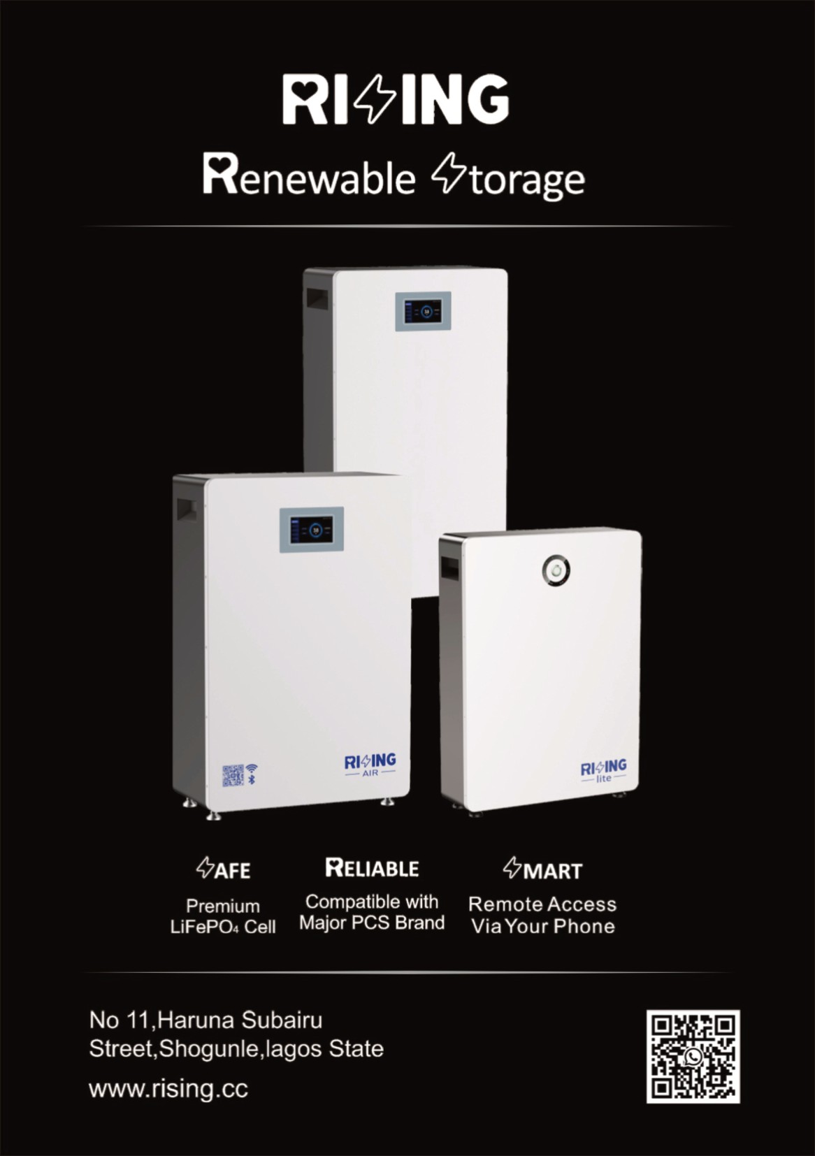 Nigeria International Lighting Expo 2026 — page 20: RISING — Renewable Storage, AIR-lite Smart Energy Solution