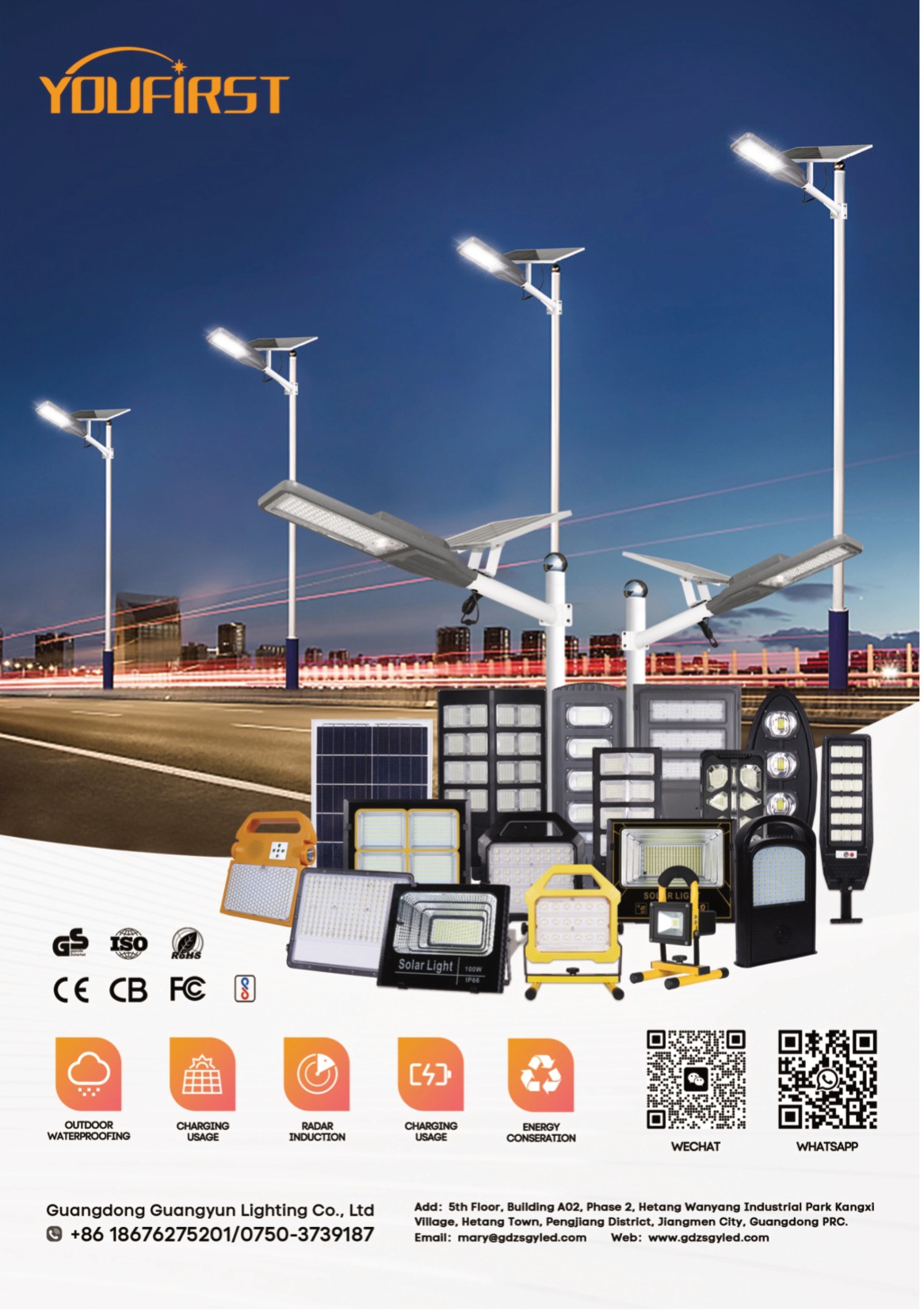 Nigeria International Lighting Expo 2026 — page 66: YOUFIRST — Solar Lighting, IP66 Outdoor & Radar Induction