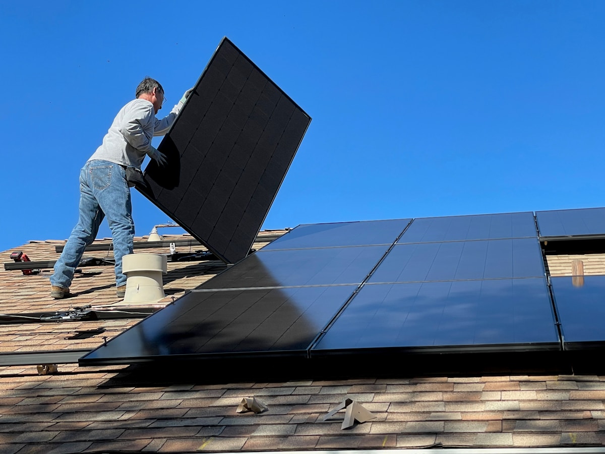 Solar mini-grid installation powering a rural business community