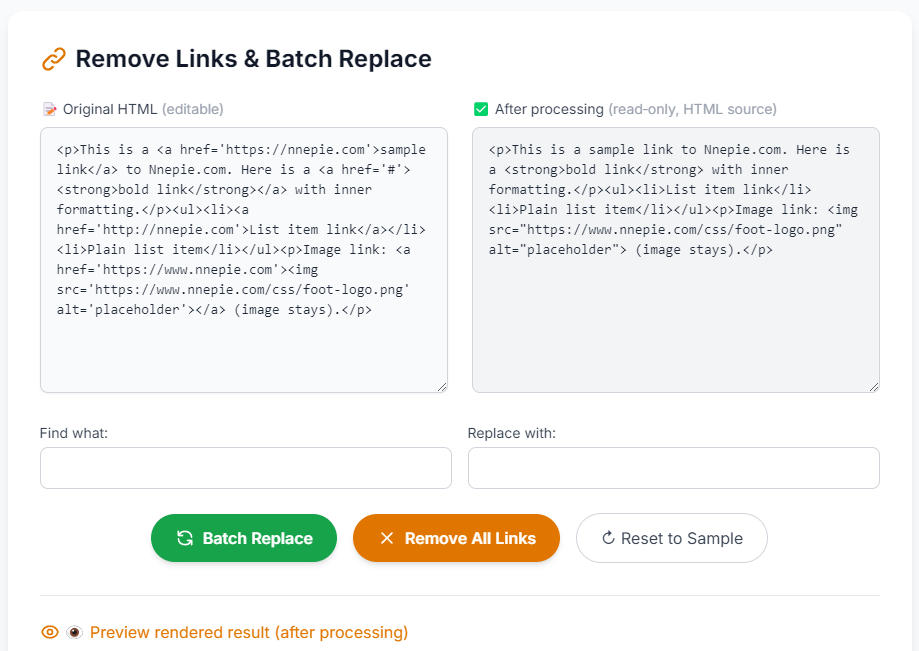 Supercharge Your Workflow: VanSon’s Free Remove Links & Batch Replace Tool for Nigeria’s Energy Writers