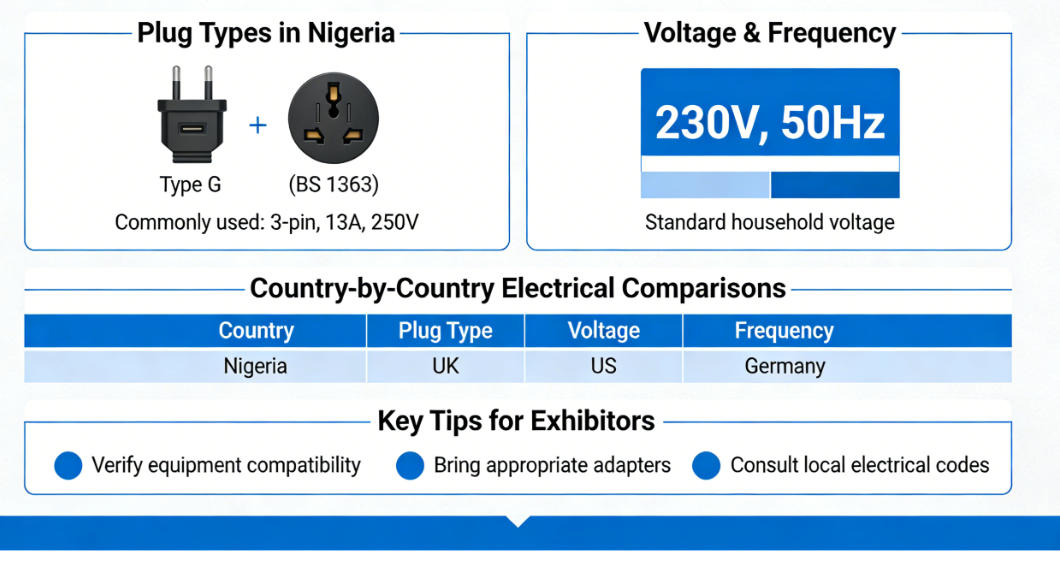 The Essential Nigeria Power Guide: Voltage, Plugs & Global Standards for Exhibitors